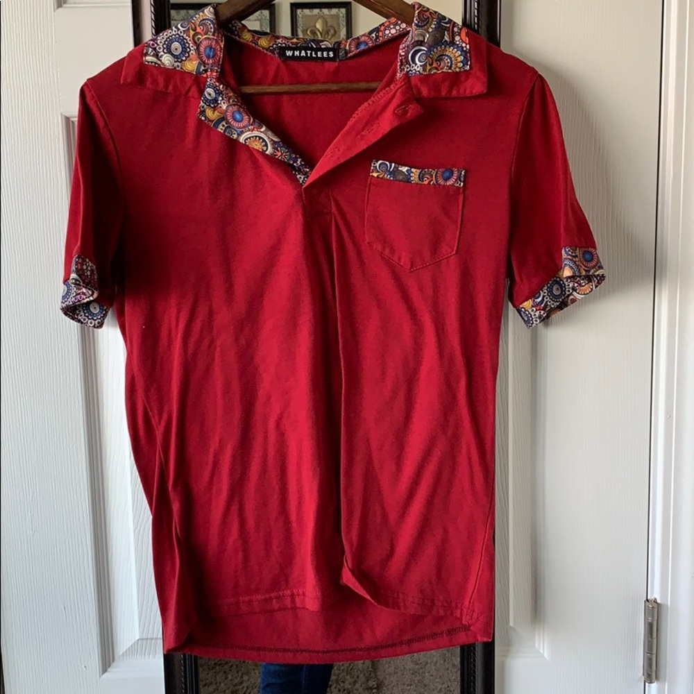 Whatless Abstract print shortsleeve